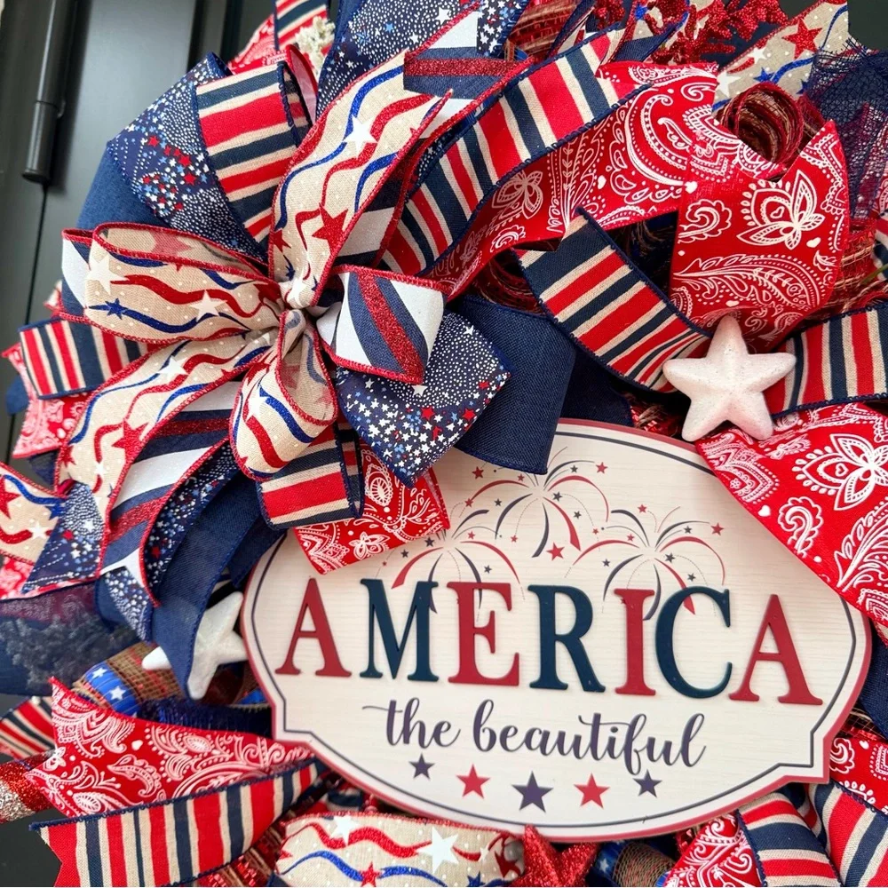 Patriotic American the beautiful Wreath 🇺🇸